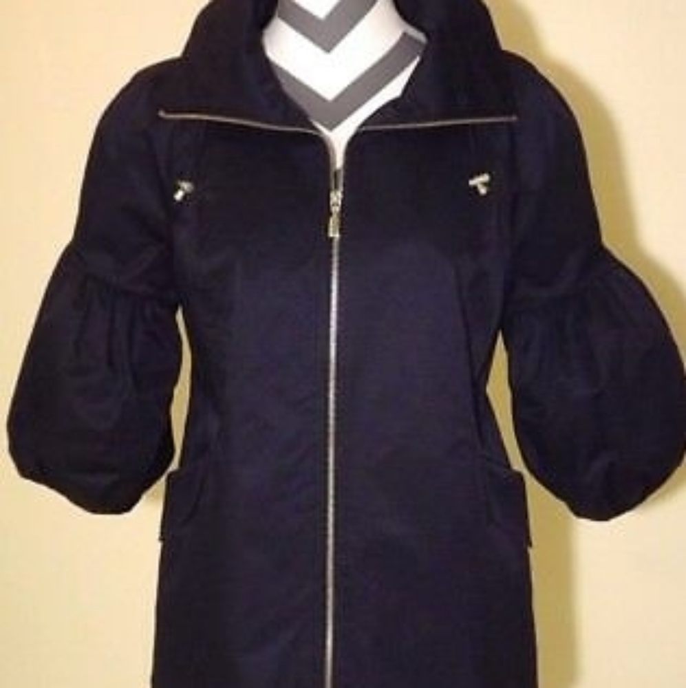 🆕Marc Bouwer | Bell Puff Sleeved Navy Blue Jacket Womens Jacket Size XS